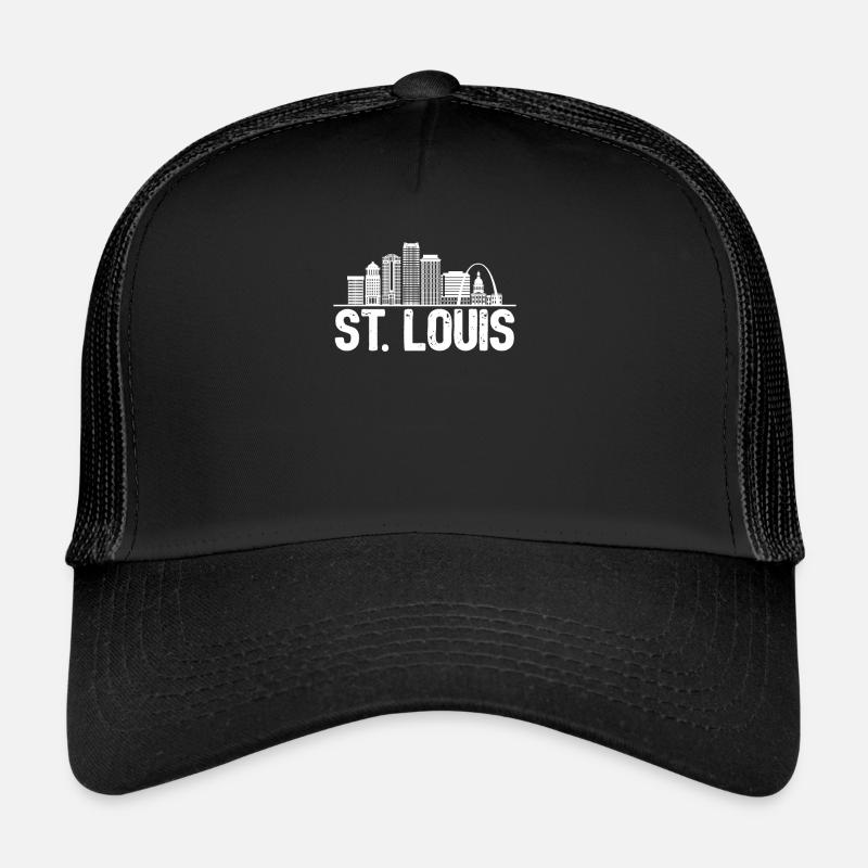 St Louis Skyline - Trucker Cap - Schwarz/Schwarz