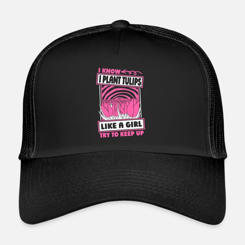 Tulpen - Trucker Cap - Schwarz/Schwarz