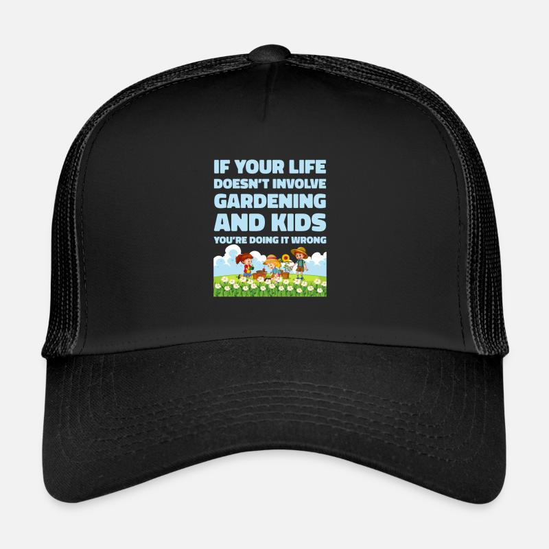 Hobbygärtner Garten Mutter Gärtnerische Mama - Trucker Cap - Schwarz/Schwarz