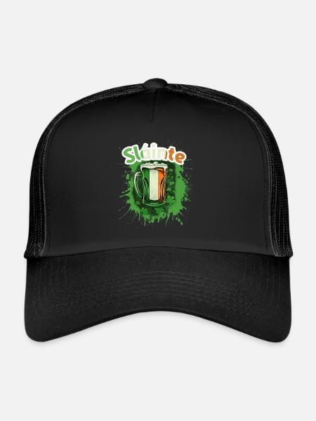 St Patricks Day Slainte - Trucker Cap - black/black - Front
