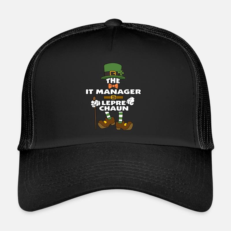 Le lutin du responsable informatique de la Saint-Patrick Casquette trucker 