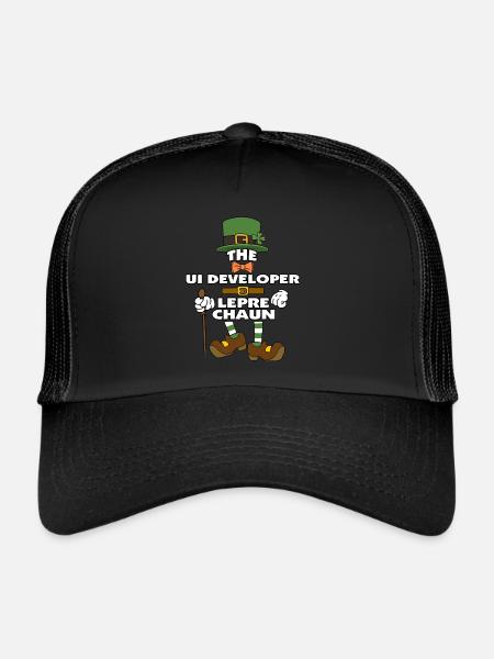 Le développeur Ui Leprechaun St Patrick’s Day - Casquette trucker  - noir/noir - Devant