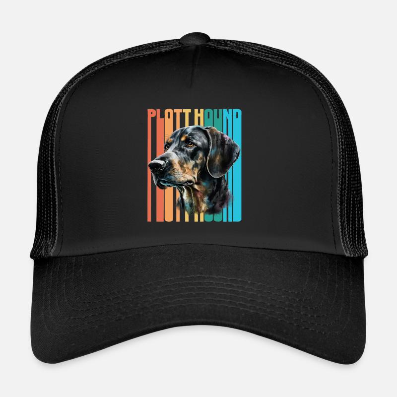 Plott Hound Retro Vintage Trucker Cap