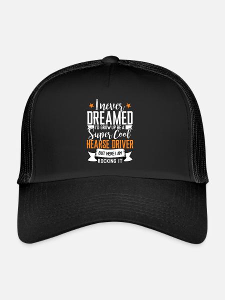 Funny hearse driver saying gift - Trucker Cap - black/black - Front
