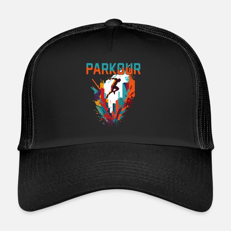 Parkour Urbain - Casquette trucker  - noir/noir