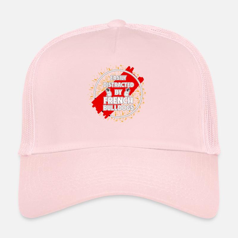 Facilement distrait par les bouledogues français Casquette trucker 