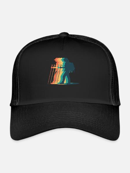 Randonnée Femme Randonneuse Colorée - Casquette trucker  - noir/noir - Devant