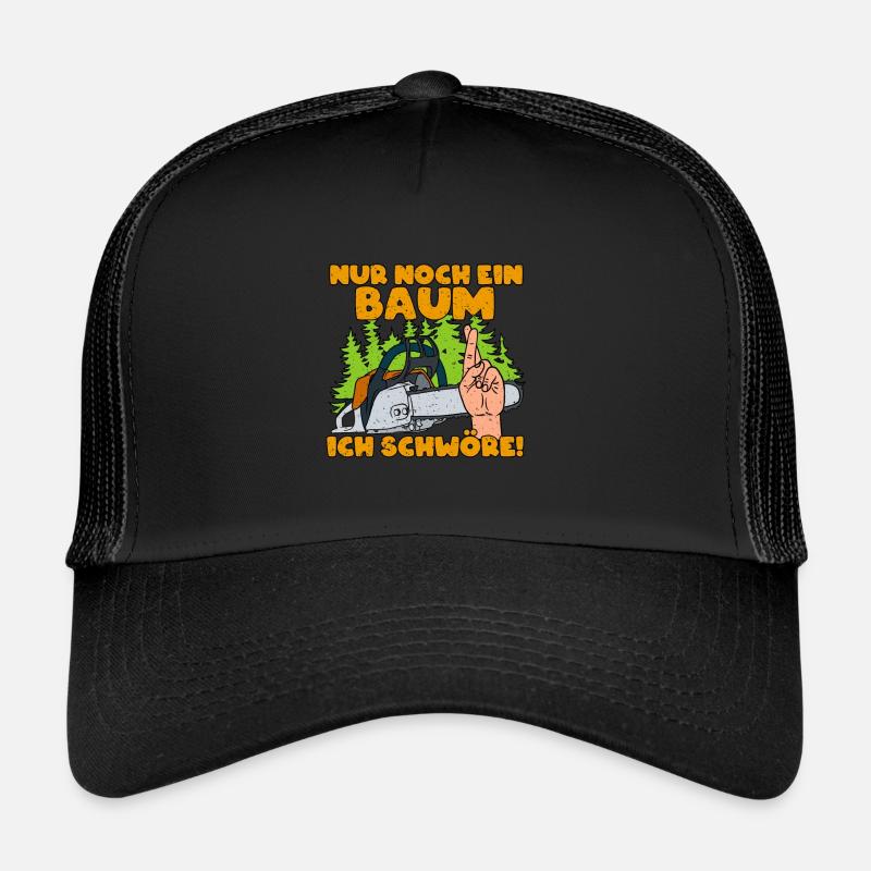 Nur Noch Ein Baum ich Schwöre - Trucker Cap - Schwarz/Schwarz