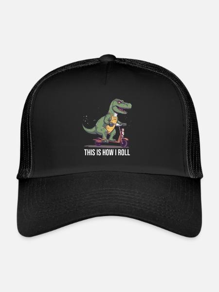 Scootering T Rex This Is How I Roll - Trucker Cap - black/black - Front