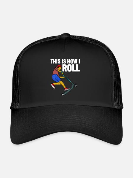 Scootering This Is How I Roll - Trucker Cap - black/black - Front