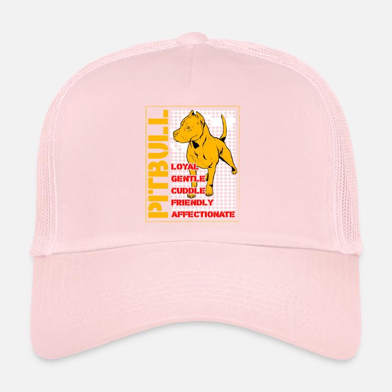 Pitbull loyal doux câlin amical affectueux Casquette trucker 