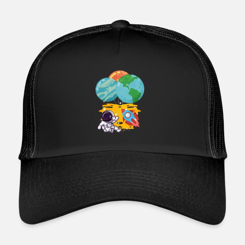 Astronaut Pluto Neptune Earth Balloon Trucker Cap