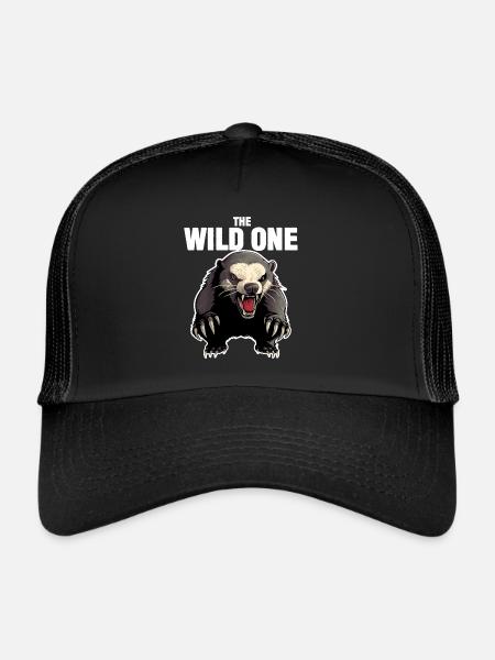 Honey Badger The Wild One - Trucker Cap - black/black - Front