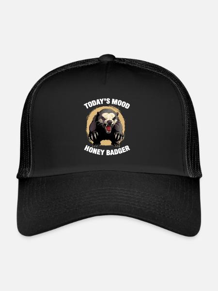 Honey Badger Todays Mood - Trucker Cap - black/black - Front