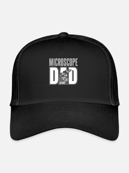 Biologiste biologique papa - Casquette trucker  - noir/noir - Devant