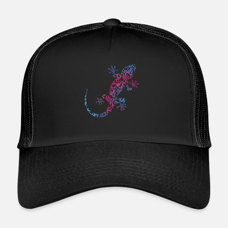 Lizards Reptiles Maori Pattern Chameleon Gecko Trucker Cap