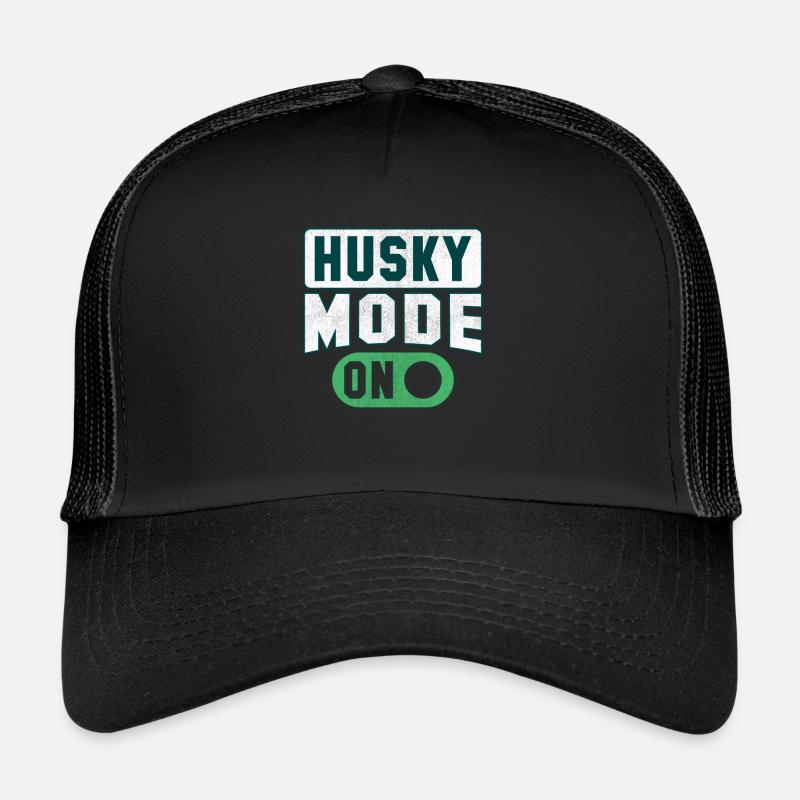 Husky mode on - Trucker Cap - Schwarz/Schwarz