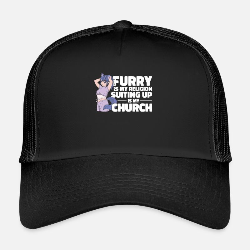 Furry Fandom Fursuits Cool - Trucker Cap - Schwarz/Schwarz