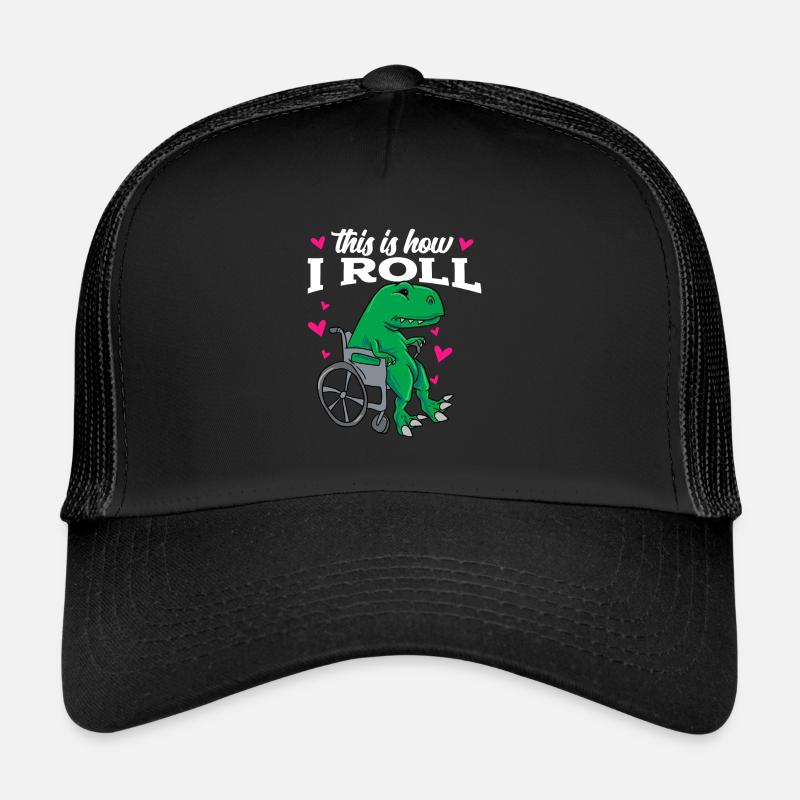 Rollstuhl - Trucker Cap - Schwarz/Schwarz