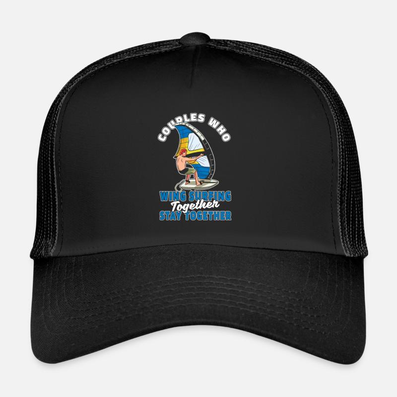Wing Surf Wing Foil Paar - Trucker Cap - Schwarz/Schwarz