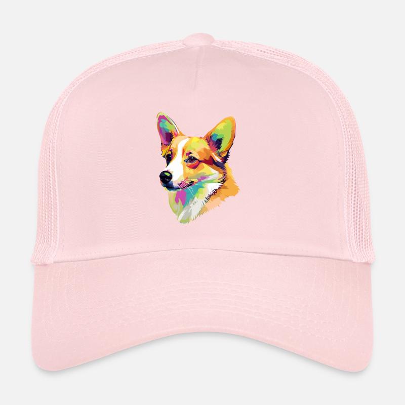Corgi Chien Coloré Casquette trucker 