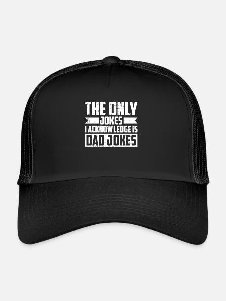 Far joker far sjov - Trucker cap - sort/sort - Foran