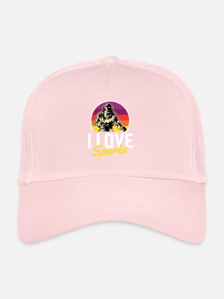 Welders, fitters, sparks - Trucker Cap - pale pink - Front