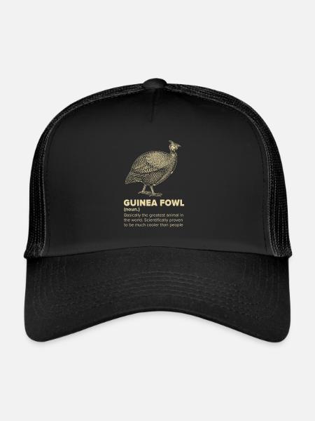 Guinea fowl - Trucker Cap - black/black - Front