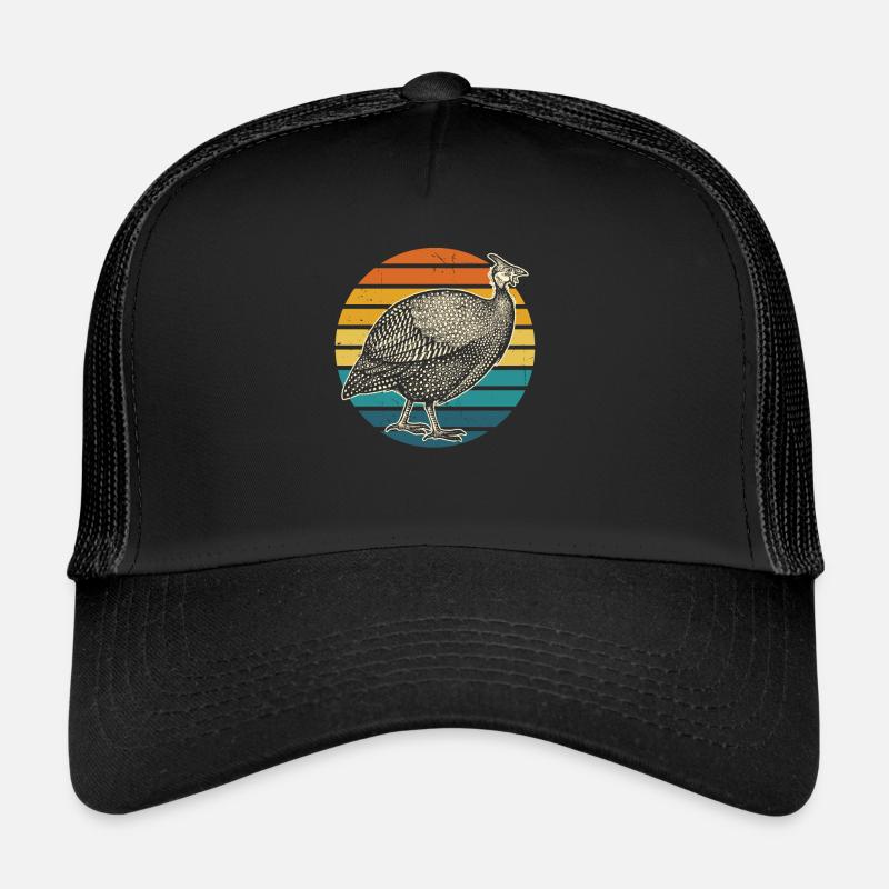 Perlhuhn - Trucker Cap - Schwarz/Schwarz