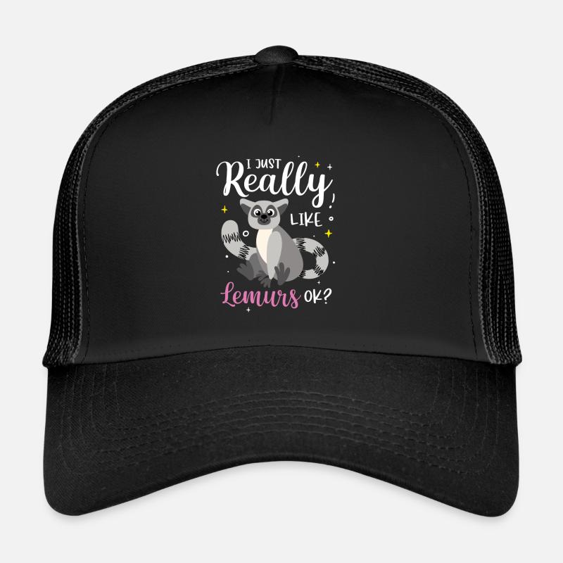 Lemur - Trucker Cap - Schwarz/Schwarz