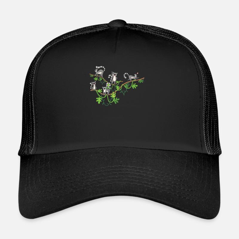 Lémurien - Casquette trucker - noir/noir