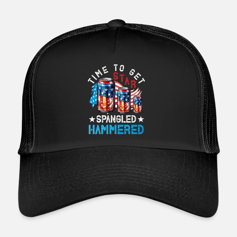 Il est temps de se faire marteler Star Spangled Casquette trucker 