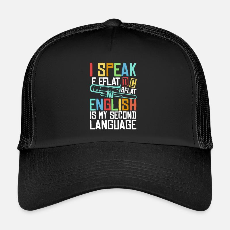 Spielmannszug Posaune Blaskapelle Posaune - Trucker Cap - Schwarz/Schwarz
