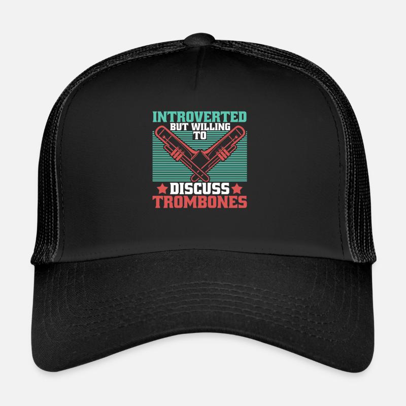 marching band trombone introverts Trucker Cap