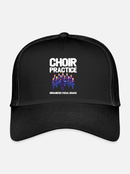 Pratique chorale Chaos vocal organisé - Casquette trucker  - noir/noir - Devant