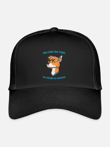 Furry Fandom Fursuits Costume - Casquette trucker  - noir/noir - Devant