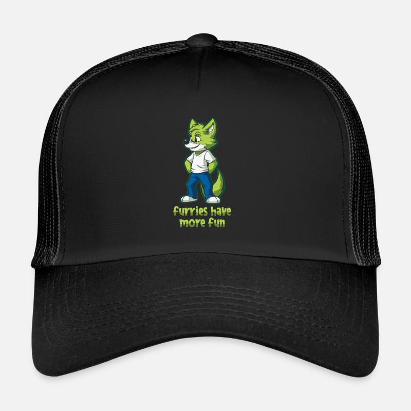 Furry Fandom Fursuits Witzig - Trucker Cap - Schwarz/Schwarz
