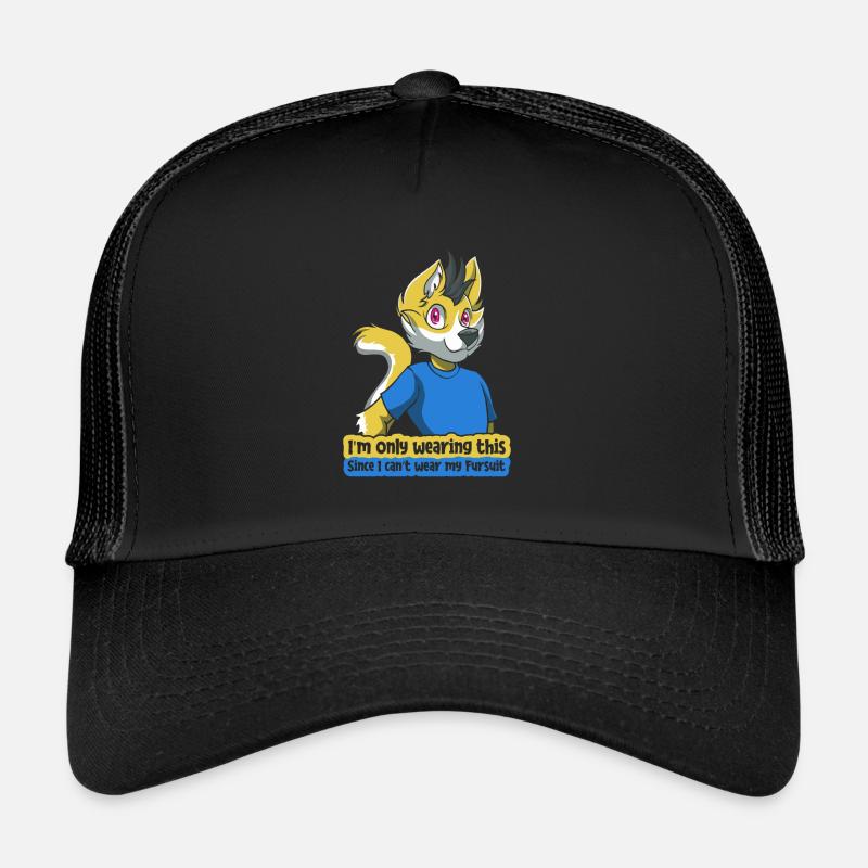 Furry Fandom Fursuits Funny - Trucker Cap - black/black