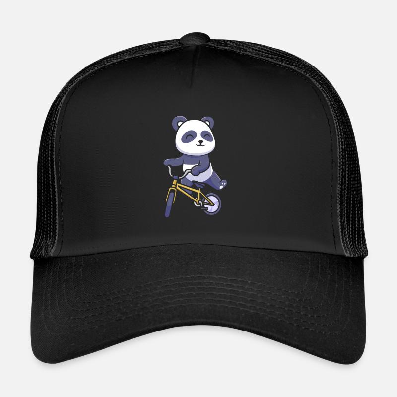 Big Panda Panda Bear Bike Trucker Cap