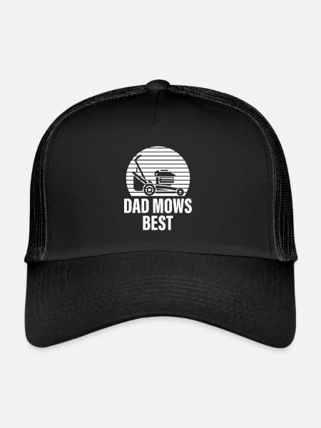 Hobby Gardener Garden Garden Dad Mows Best - Casquette trucker  - noir/noir - Devant