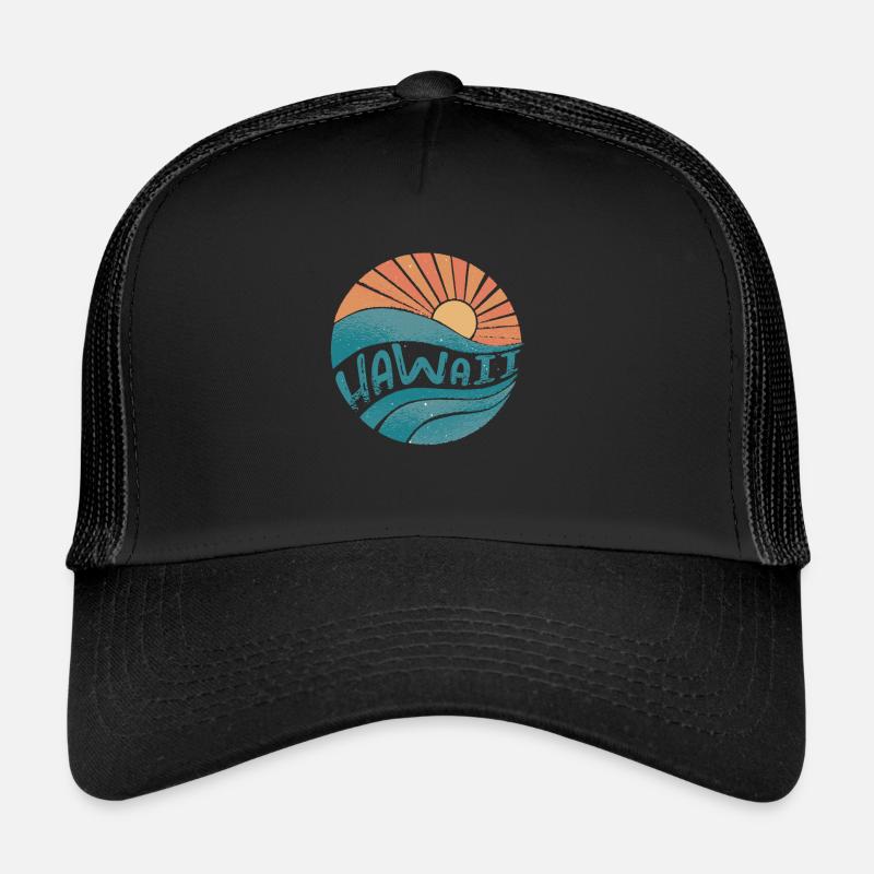 Hawaï - Casquette trucker  - noir/noir