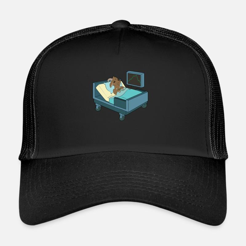 Ziege Krankenhaus Berge - Trucker Cap - Schwarz/Schwarz