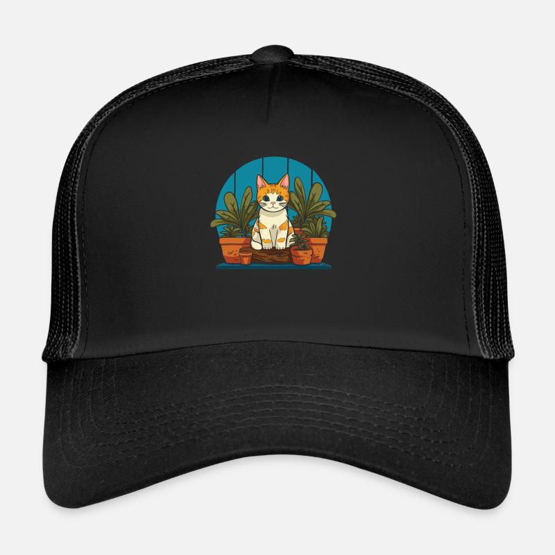 Hobbygärtner Garten Pflanzen Gartenkatze Trucker Cap