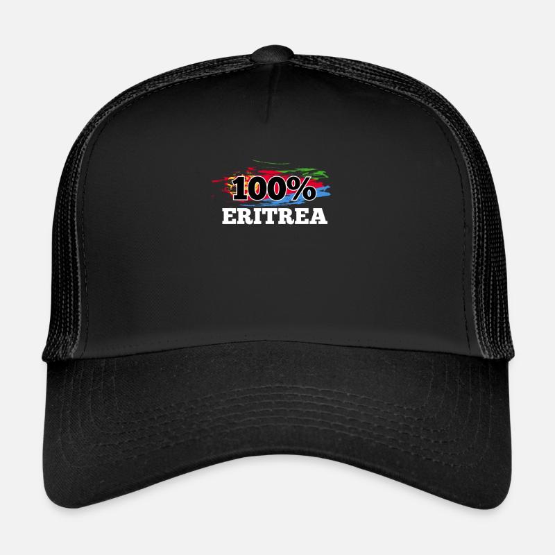 Eritrea - Trucker Cap - Schwarz/Schwarz