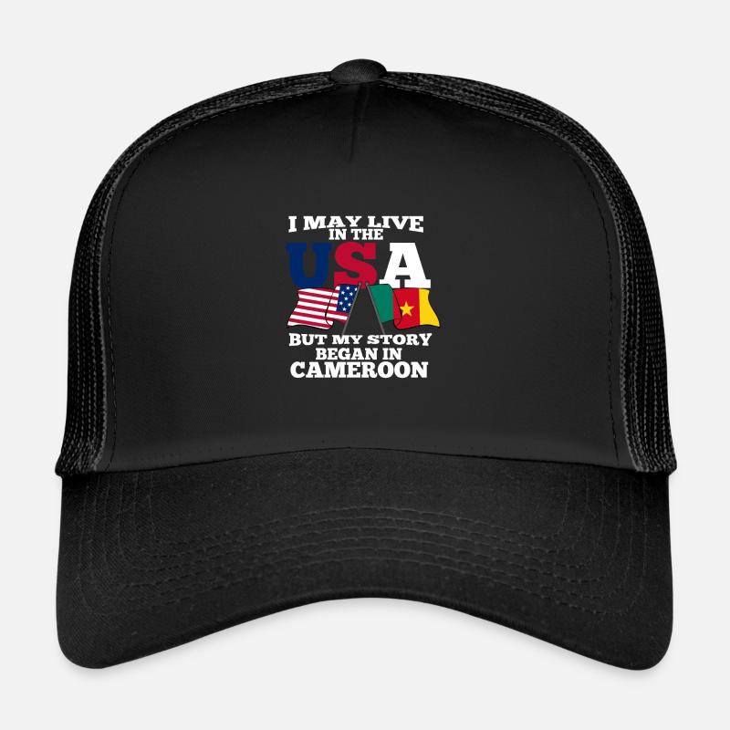 Cameroun - Casquette trucker  - noir/noir