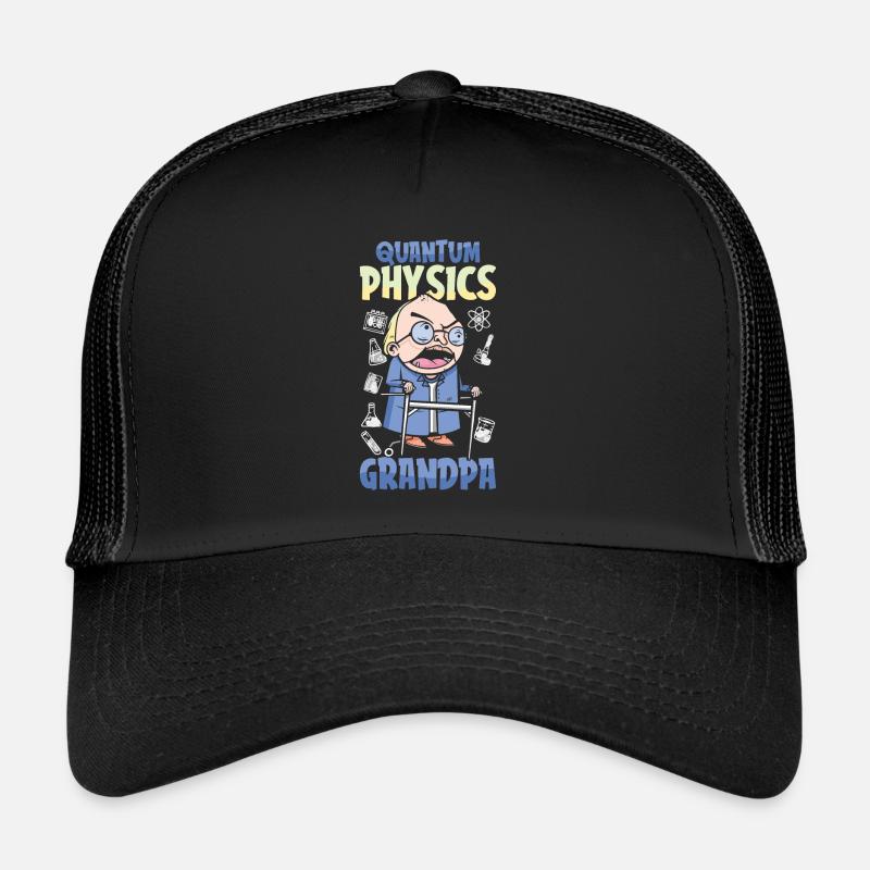 Physique Phyker Grand-père Physique quantique - Casquette trucker  - noir/noir