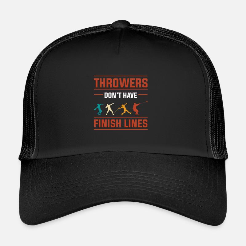 Leichtathletik Speerwurf Hammerwurf Kugelstoßen - Trucker Cap - Schwarz/Schwarz