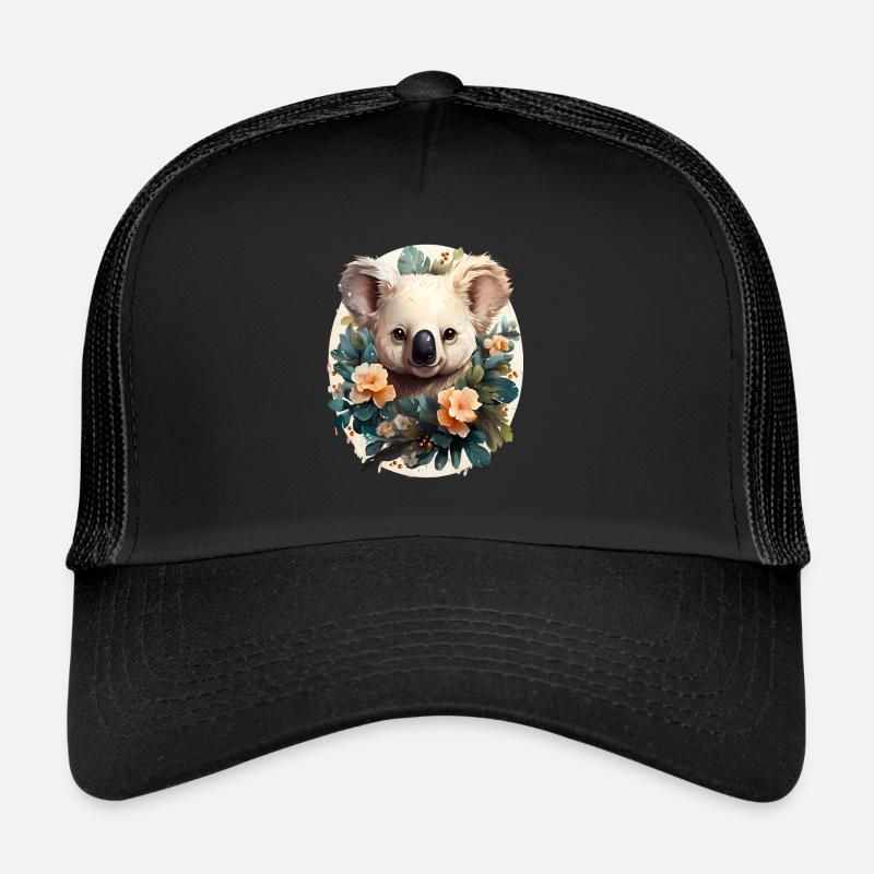 Koala - Trucker Cap - Schwarz/Schwarz
