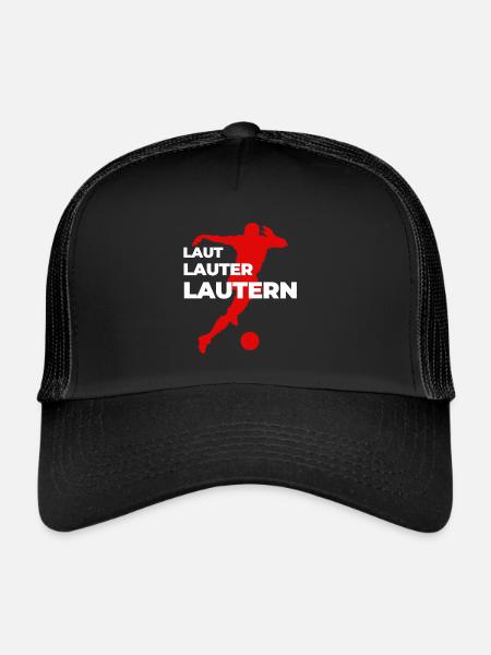 Lautern Verein Kaiserslautern Fußball Lautre Pfalz - Trucker Cap - Schwarz/Schwarz - Vorne