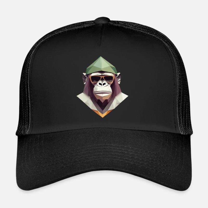 Cool monkey in wrinkled robe Trucker Cap